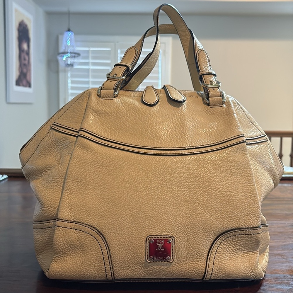 MCM Vintage Leather Shoulder Bag w/Dual Straps